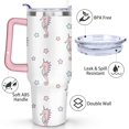 thumbnail image 3 of 40oz Ocean Cute SeaHorse Stainless Steel Flip Straw Tumbler Spill Proof Travel Cup Double Wall Vacuum Insulated Coffee Mug with Top Handle, 3 of 6