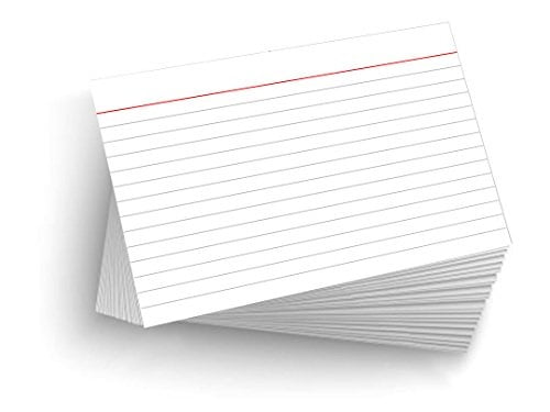 3 x 5" Thick Blank Index Cards - 100 Sheets 14 pt 100lb Cardstock 