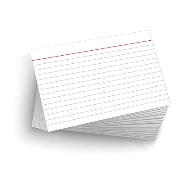 50 blank 4"x6" heavy duty 14pt ruled/lined postcards (index cards)