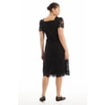 thumbnail image 2 of June & Vie Women's Plus Size Square-Neck Lace Midi Dress, 2 of 6