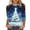 Blue#3, variant on Christmas Shirts for Women 2025 Plus Size Green Plaid Graphic Tee Tops Dressy Casual Three Quarter Length Sleeve Crewneck Xmas T Shirts Green XL