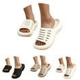 thumbnail image 4 of Fdrone Womens Recovery Sandals with Plantar Fasciitis Support Orthotic Open Toe Comfortable Slides Thick Cushion Reduces Stress on Feet Joints & Back Post-Exercise, 4 of 7