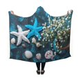 thumbnail image 1 of HATIART Sea Unisex Hooded Blankets 50x60 inch, 1 of 3