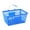 Blue, variant on simhoa Shopping Basket Handheld Lightweight Metal with Handle for Food Toys Bedroom Blue