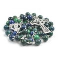 thumbnail image 3 of Irish Celtic Green Lapis Stone 8mm Rosary Catholic Religious Gifts Prayer Devotional Rosaries Beads, 3 of 5