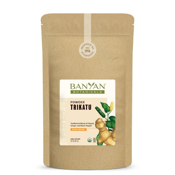 Banyan Botanicals Trikatu Powder - USDA Organic, 1/2 Pound - Heating & Stimulating - Supports Digestion of Heavy Foods*