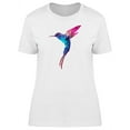 thumbnail image 2 of Smartprints Womens Graphic Tee - Colorful Silhouette Of Hummingbird - Regular Fit 100% Cotton, 2 of 3