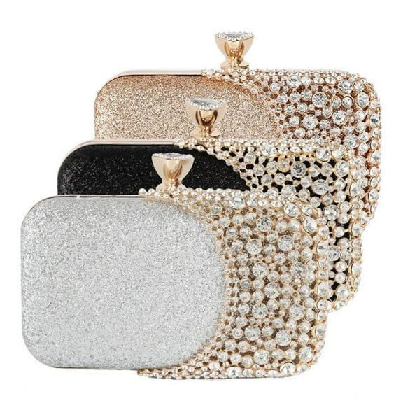 Premium Women Sparkly Rhinestone Clutch, Evening Bag, Bridal, Wedding, Prom Crystal Purse