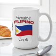 thumbnail image 4 of CafePress - Genuine Filipino Cook Large Mug - 15 oz Ceramic Large White Novelty Mug, 4 of 6