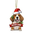 thumbnail image 2 of Decoraciones para árboles de Navidad - adornos acrílicos para gatos con cuerda colgante, diseño colorido de perro plano para decoración de fiestas navideñas en interior/exterior, 2 of 3
