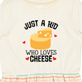 thumbnail image 4 of Inktastic Cheese Lover Kids Girls Toddler Dress, 4 of 5