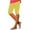 Yellow#2, variant on HAJWOH Capri Leggings for Women Elastic Waist High Waist Knee Length Leggings Stretch Summer Lightweight Pants Athletic Running Workout Yoga Pants