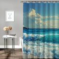 thumbnail image 2 of Orinice Waves Island Bathroom Decor Set Multi size Colorful Luxurious Graphic Print Polyester Fabric Fashion Shower Curtain with Hooks 69x72, 2 of 7