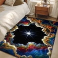 thumbnail image 5 of Rock Cave Washable Area Rugs 3'x5', Star Clouds Canyon Nature Abstract Low Pile Throw Living Room Rug Non-Slip Sturdy Edge Binding Carpet for Indoor Entryway Bedside Kitchen, 5 of 9
