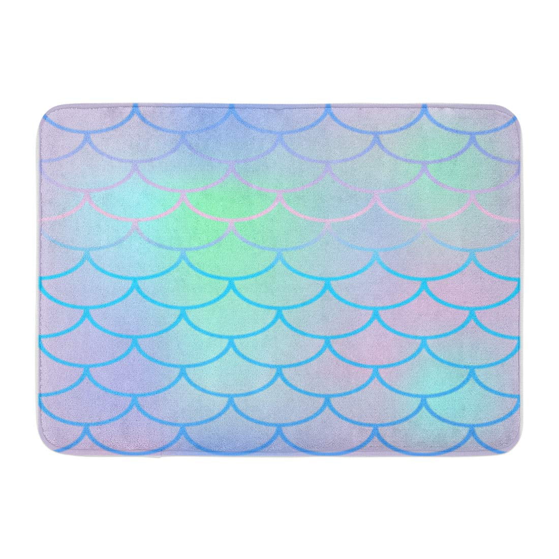 Gradient Mermaid Fish Scales Area Rugs Bedroom Carpet Kitchen Floor Mat Doormat 