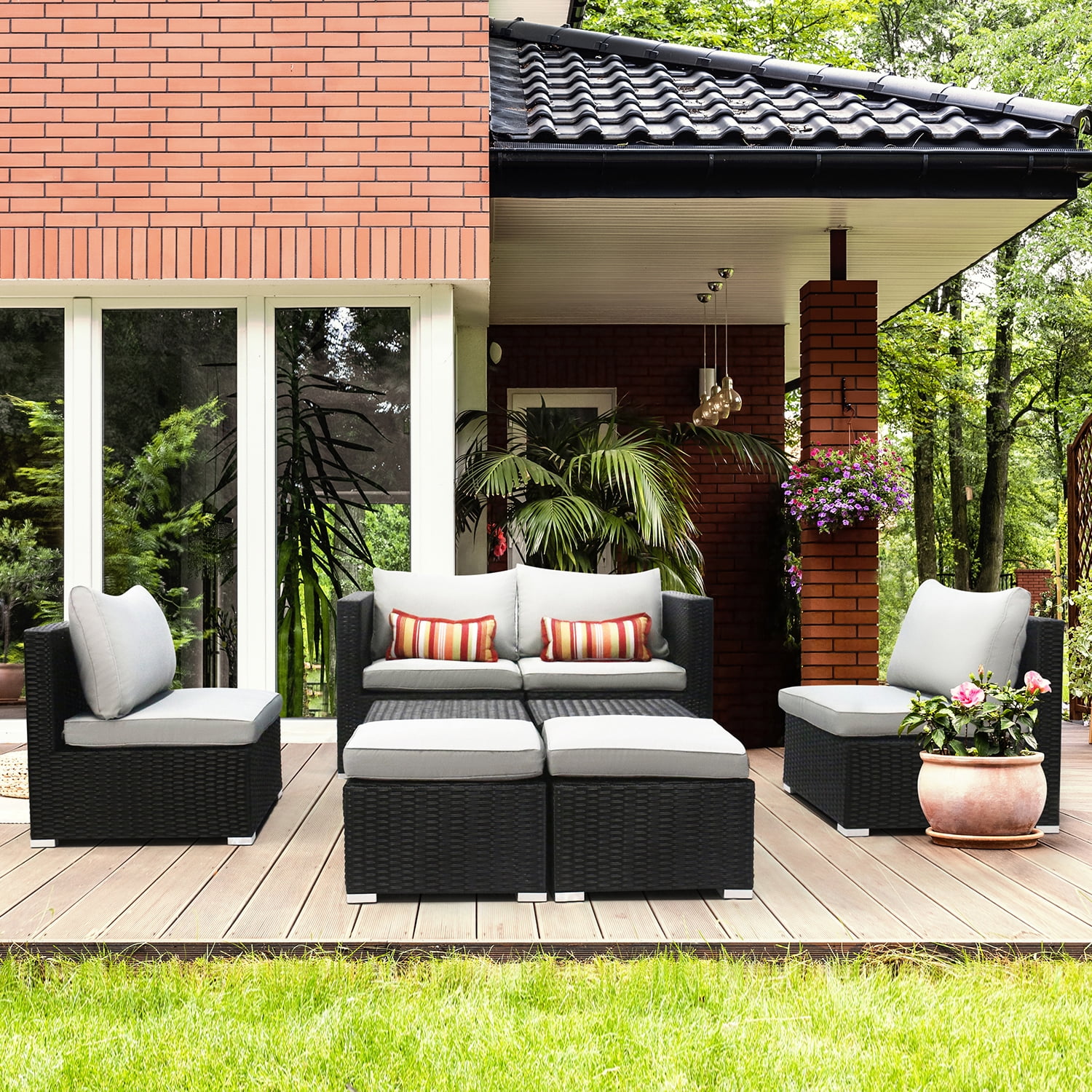 Pre assembled rattan garden furniture sales