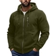thumbnail image 2 of Xdegoge Mens Full Zip Up Hoodie Athletic Sweatshirt Jacket with Drawstring and Chest Zipper Pocket Casual Fall Winter Activewear Outerwear Coat, 2 of 8