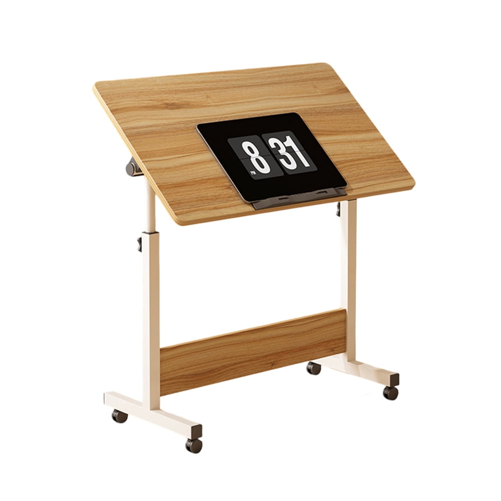 Senfot Mobile Standing Desk with Wheels, Adjustable Height Sit-Stand Desk for Compact Spaces, Foldable Rolling Desk for Home Office