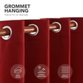 thumbnail image 2 of ZOPZO Blackout Curtains Set of 2 Panels, Noise Reducing, Red, 55W x 72L Inch, Energy Saving Thermal Insulated Drapes for Bedroom Windows, 2 of 6