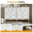 thumbnail image 3 of RoyalCraft Commode Blanche à 7 Tiroirs avec Glissières à Roulement à Billes, Cadre en Bois Robuste, Armoire de Rangement Moderne pour Chambre, 3 of 8