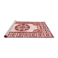 thumbnail image 2 of Ahgly Company Machine Washable Indoor Round Oriental Red Modern Area Rugs, 4' Round, 2 of 4