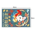 thumbnail image 7 of Visland Cartoon Rabbit Glass Sticker Happy New Year Chinese Traditional Elements Waterproof Removable Home Decoration 2023 Rabbit Year Shopwindow Decal for Spring Festival, 7 of 7