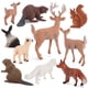 thumbnail image 3 of Juego de 10 figuras de animales del bosque en miniatura, simulación de animales salvajes, juguetes de aprendizaje impermeables para niños., 3 of 8