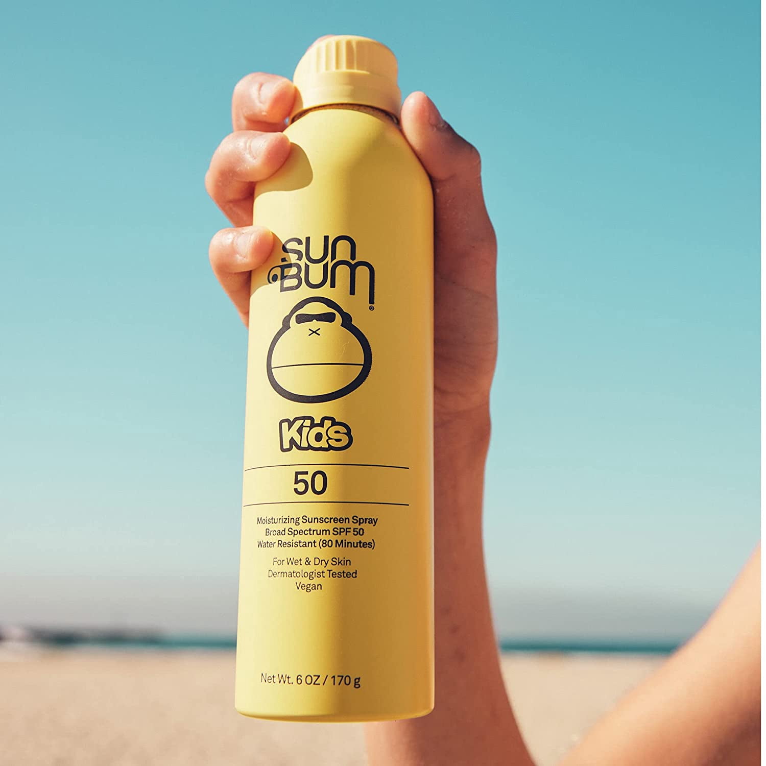 Sun Bum Kids SPF 50 Clear Sunscreen Spray | Wet or Dry Application | Hawaii 104 Reef Act Compliant (Octinoxate & Oxybenzone Free) Broad Spectrum UVA/UVB Sunscreen | 6 oz (Pack of 2)