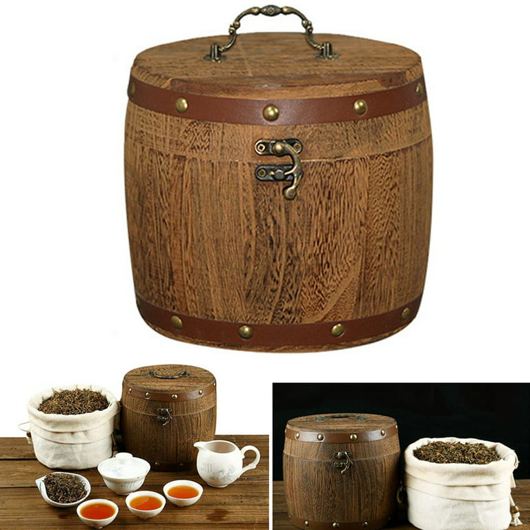 Bamboo Wood Tea Bag Storage Box Sugar Packet Coffee Bean Container  9-Compartment Tea Leaf Storage