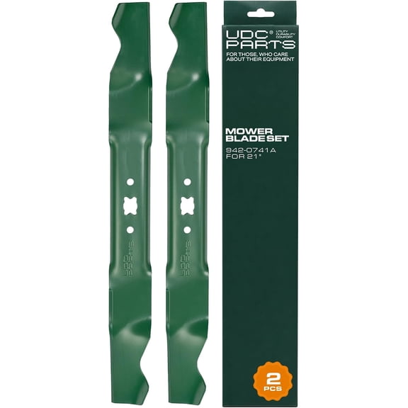 UDC Parts 942-0741A Troy Bilt 21 inch Lawn Mower Blade Replacement, 2 Pack