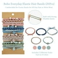 thumbnail image 2 of allydrew Boho Hair Tie Bracelets for Women, No Damage Elastic Hair Bands, Hair Accessories for Thick and Thin Ponytails (20pcs), Pearls Bright, 2 of 6