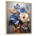 thumbnail image 2 of Designart "Elegance In A Gilded Bouquet Of Pansies I" Pansies Floater Framed Wall Art Prints, 2 of 5