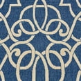 thumbnail image 4 of Noble House Belmont 90x63" Indoor/Outdoor Fabric Geometric Area Rug - Navy/Ivory, 4 of 5