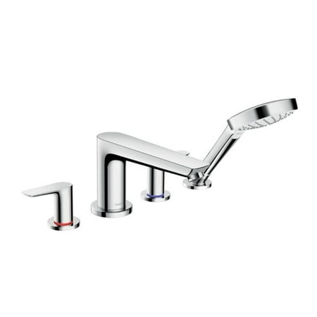 Hansgrohe Talis E 4-Hole Roman Tub Set Trim with 2.0 GPM Handshower Chrome