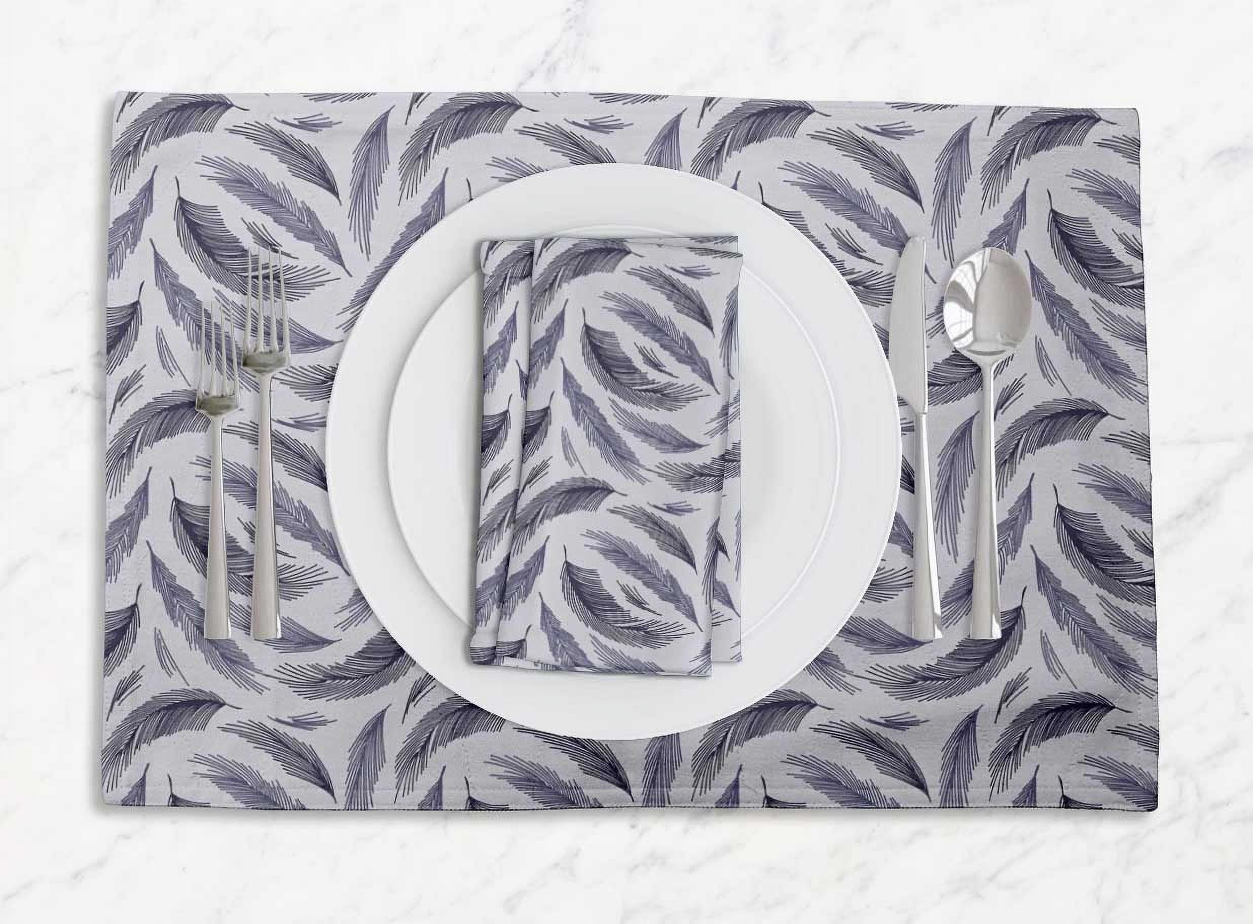 Details about   S4Sassy Damask Floral Washable Printed Dining Tablemats With Napkins Set-FL-35G 