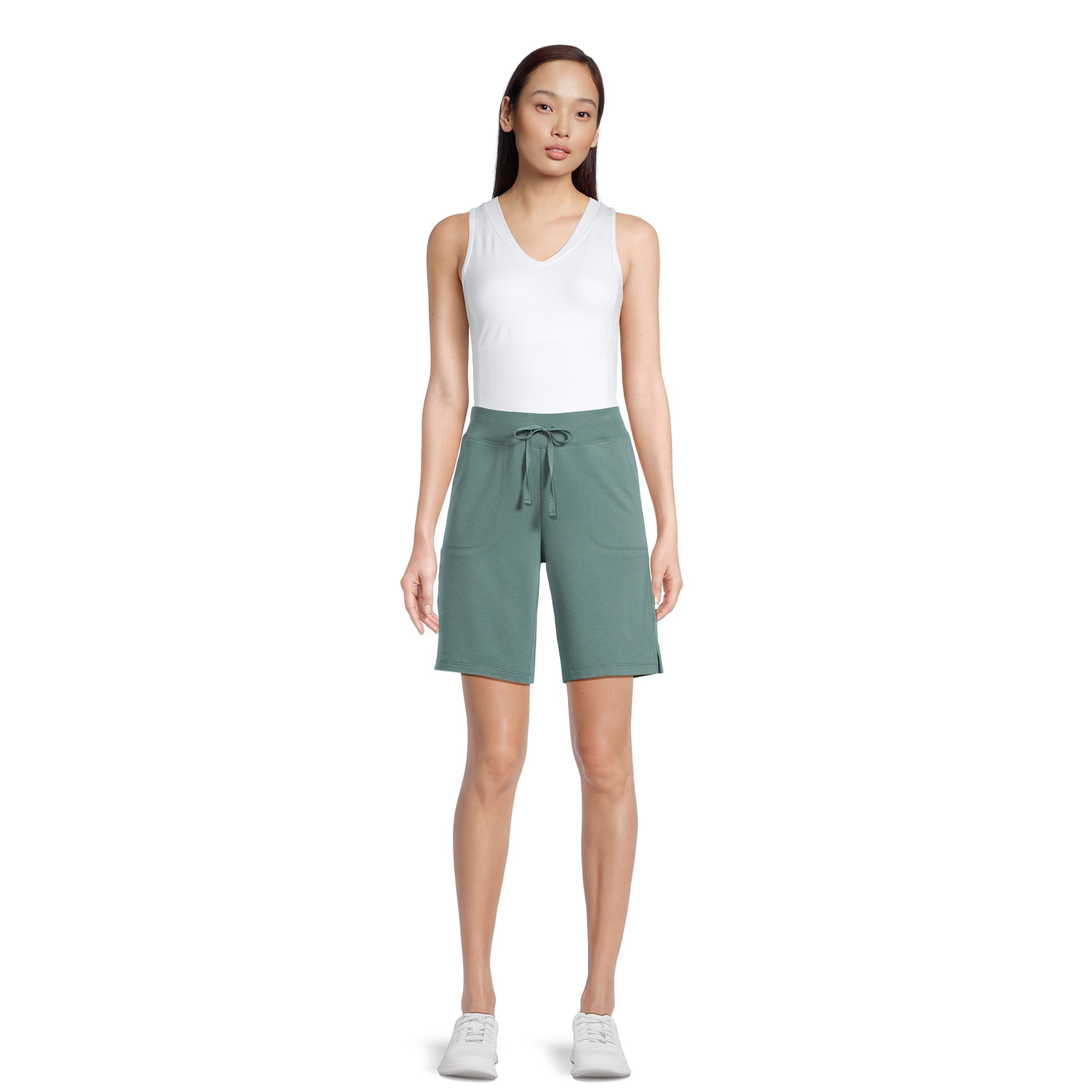 Athletic Works Women's and Women's Plus French Terry Bermuda Shorts, Sizes XS-4X
