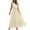Beige, variant on Womens Summer Dresses Casual Casual Elastic High Rise Pleated Ruffled Solid Sun Dress Sleeveless V-Neck Beach Dress for Womens Ankle-Length Wrinkle-Free Cocktail Dress Beige