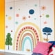 thumbnail image 5 of Pegatinas de pared de flores de arcoíris, adhesivo artístico de pared para despegar y pegar, calcomanías de pared para habitación de niños brillar Electrónica, 5 of 5