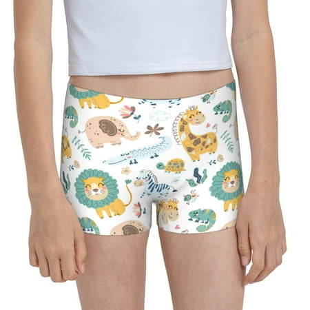 Pofeuu Scandinavian Africa Print Soft Cotton Girls Boyshort panties Toddler Underwear-Large