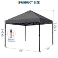 thumbnail image 2 of QinaQin Carpa pop up de 10x10 pies con armado one push, ventilación superior, bolsa con ruedas, 4 sacos de arena, 8 estacas y 4 cuerdas, color gris, 2 of 8