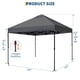 thumbnail image 2 of QinaQin Carpa pop up de 10x10 pies con armado one push, ventilación superior, bolsa con ruedas, 4 sacos de arena, 8 estacas y 4 cuerdas, color gris, 2 of 8