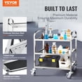 thumbnail image 2 of Carrito utilitario de laboratorio VEVOR de acero inoxidable, 3 capas, 180 kg de capacidad, 2 of 9