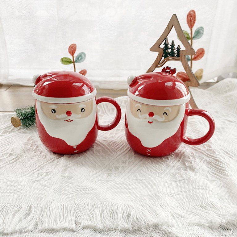 RALME Santa Claus Mug for Kids or Adults - Large Ceramic Christmas Coffee  or Hot Cocoa Mug, 15 oz.