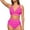 Z-Pink492, variant on Women Swimsuit Sets Sleeveless V-Neck Solid Color Two Piece Retro Sexy High Waisted Bathing Suit Racerback Bikini Hawaii Female Swimwear