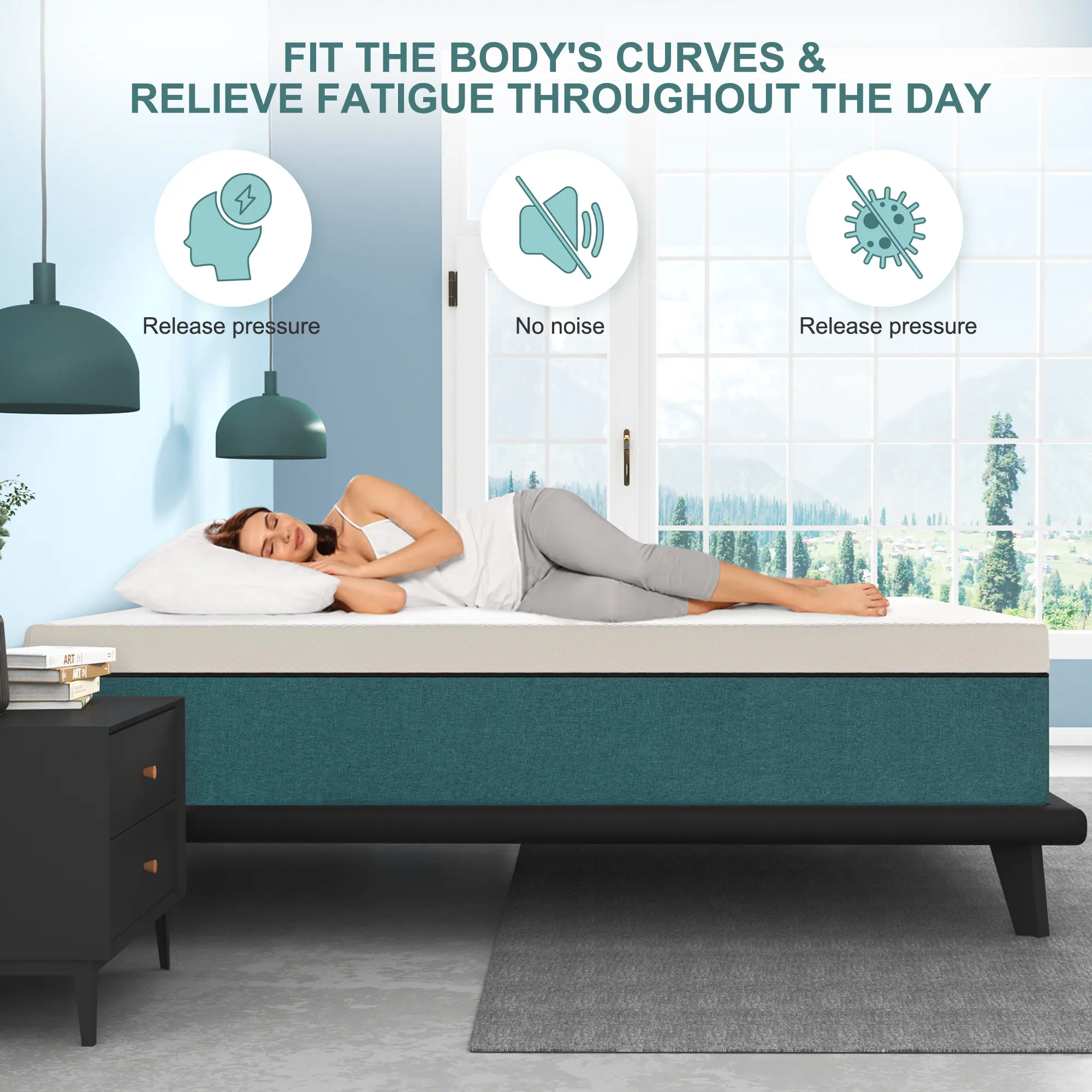 Full Size Mattress, Telino 10'' Medium Memory Foam Mattress in a Box with Breathable, Full, Adult