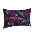 thumbnail image 2 of Balery Purple Butterfly Pillow Covers,Bed Pilowcases,Reversible Plush Throw Pillow Covers End Pillow Encasement,Pillow Case - 20"X30", 2 of 9