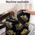 thumbnail image 5 of Cartoon Construction Vehicles Yellow Black Pattern Bathroom Rugs Mat,Non Slip Microfiber Bathroom Rug,Rubber Backing,Soft Bathroom Mats for Bathroom Floor,Tub and Shower,17x27in(43x68cm), 5 of 5