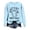 Light Blue, variant on Womens Halloween Sweatshirts Simple Ghost Graphic Crew Neck Pullover Tops Blouses Long Sleeve Loose Fit Winter Top Beige S