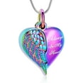 thumbnail image 2 of Angel Wing Cremation Urn Necklace for Ashes Openable Heart Loved Ones Keepsake Necklace Memorial Urn Pendant for Women Men, 2 of 7