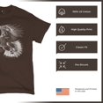 thumbnail image 6 of Flying Eagle Portrait T-shirt Soaring Patriotic Symbol of Freedom American Bird Wings Wildlife Nature Men's Tee, 6 of 7